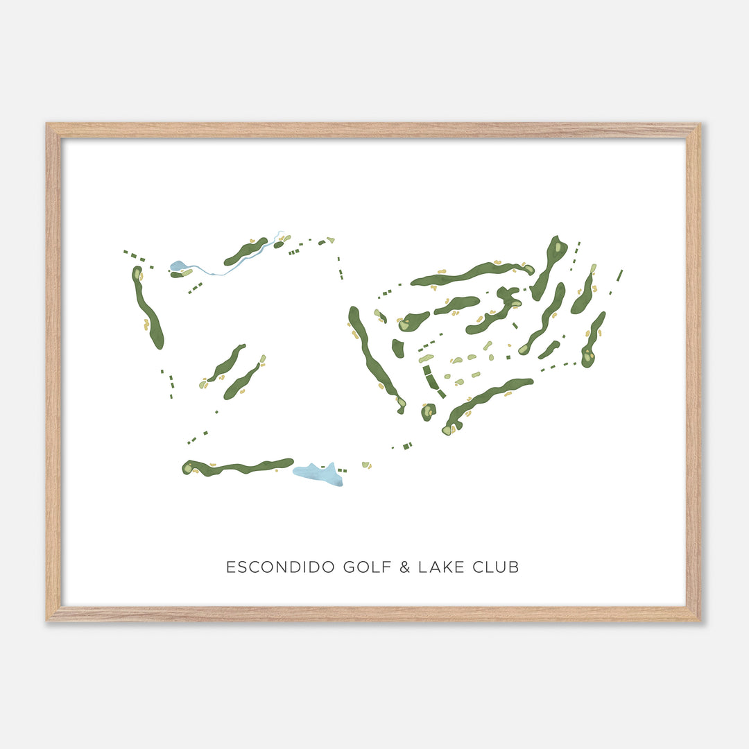 Print of Escondido Golf & Lake Club Modern Map