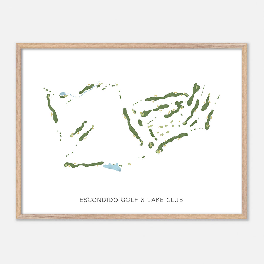 Print of Escondido Golf & Lake Club Modern Map
