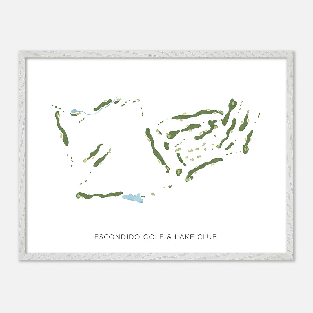 Print of Escondido Golf & Lake Club Modern Map