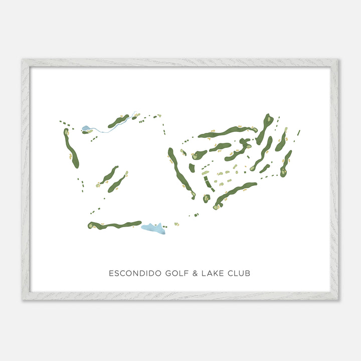 Print of Escondido Golf & Lake Club Modern Map