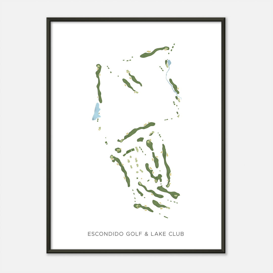 Print of Escondido Golf & Lake Club Modern Map