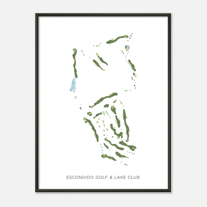 Print of Escondido Golf & Lake Club Modern Map