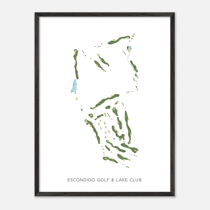 Print of Escondido Golf & Lake Club Modern Map