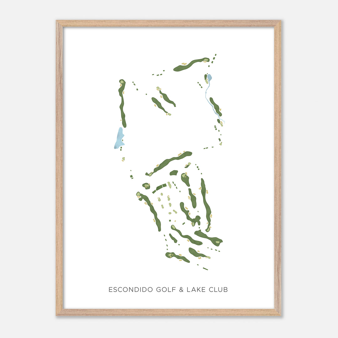 Print of Escondido Golf & Lake Club Modern Map