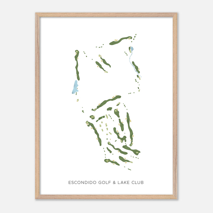 Print of Escondido Golf & Lake Club Modern Map