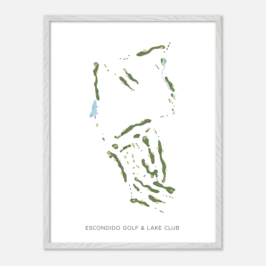 Print of Escondido Golf & Lake Club Modern Map