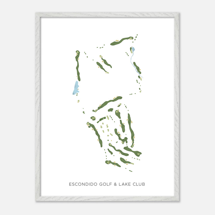 Print of Escondido Golf & Lake Club Modern Map