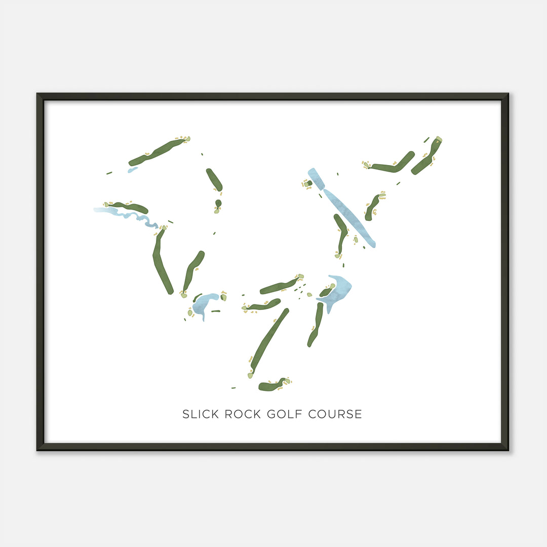 Print of Slick Rock Golf Course Modern Map