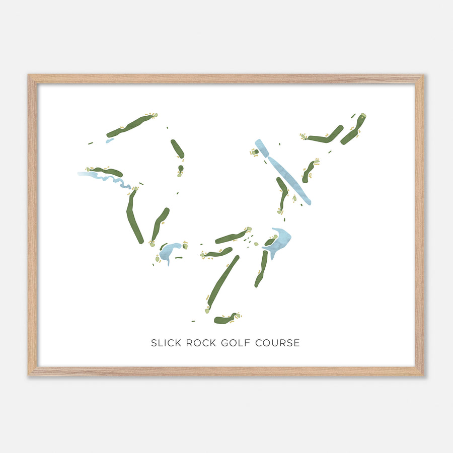 Print of Slick Rock Golf Course Modern Map