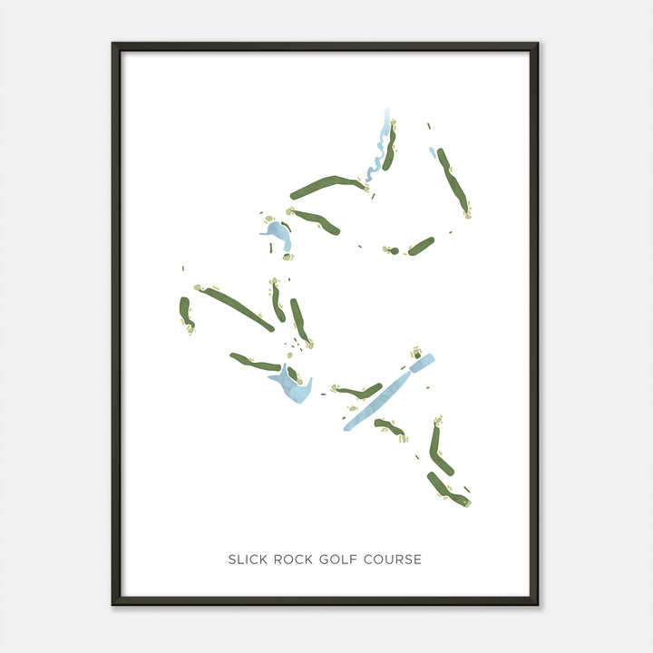 Print of Slick Rock Golf Course Modern Map