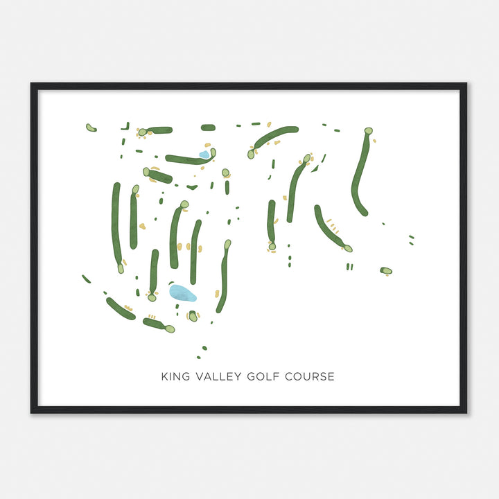 Print of King Valley Golf Course Modern Map