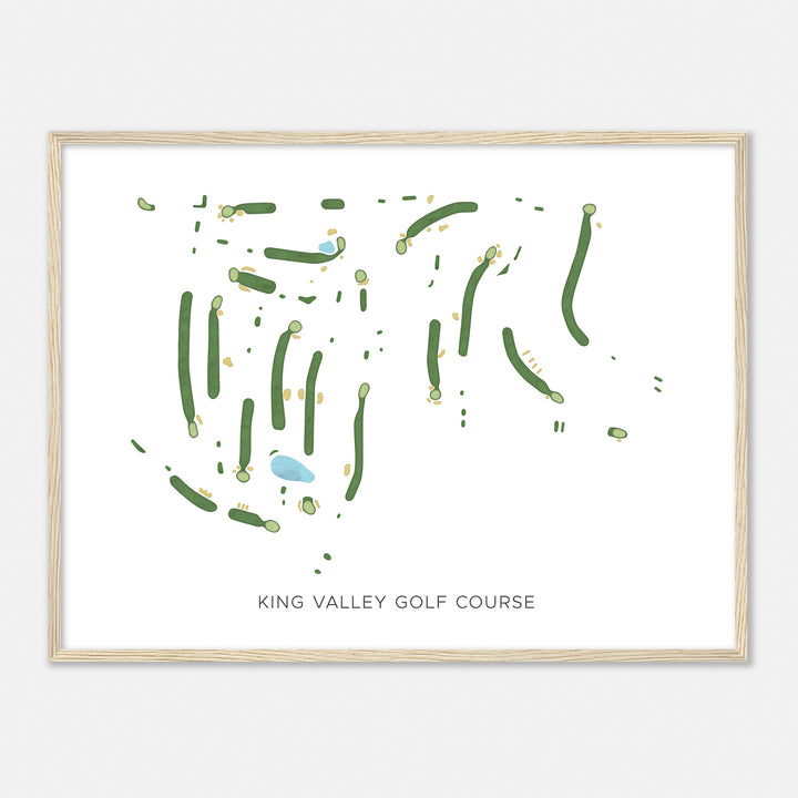 Print of King Valley Golf Course Modern Map