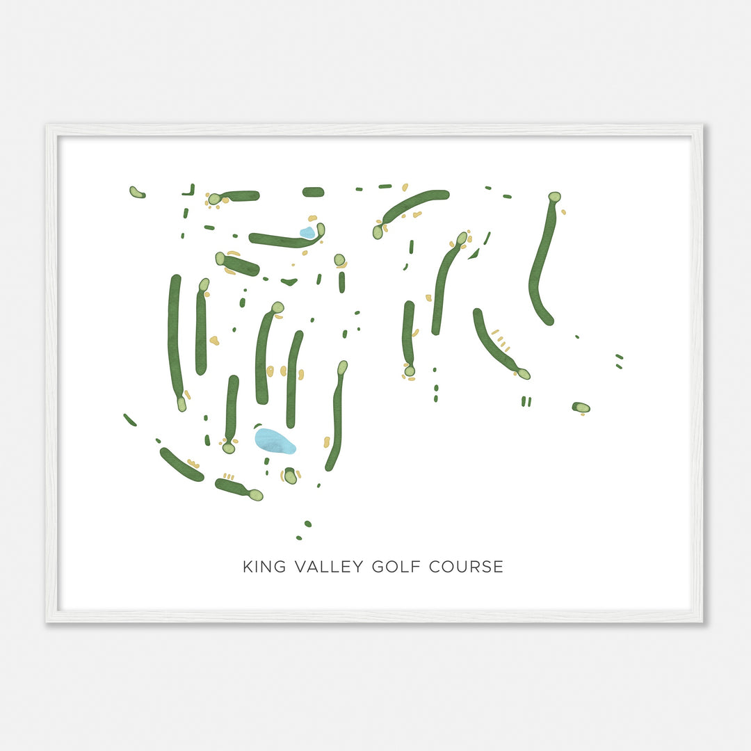 Print of King Valley Golf Course Modern Map