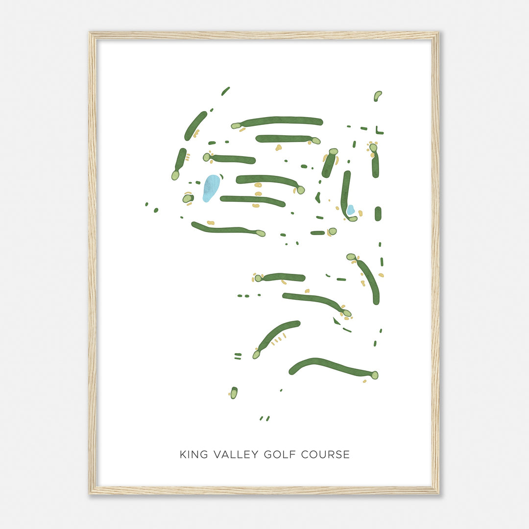 Print of King Valley Golf Course Modern Map