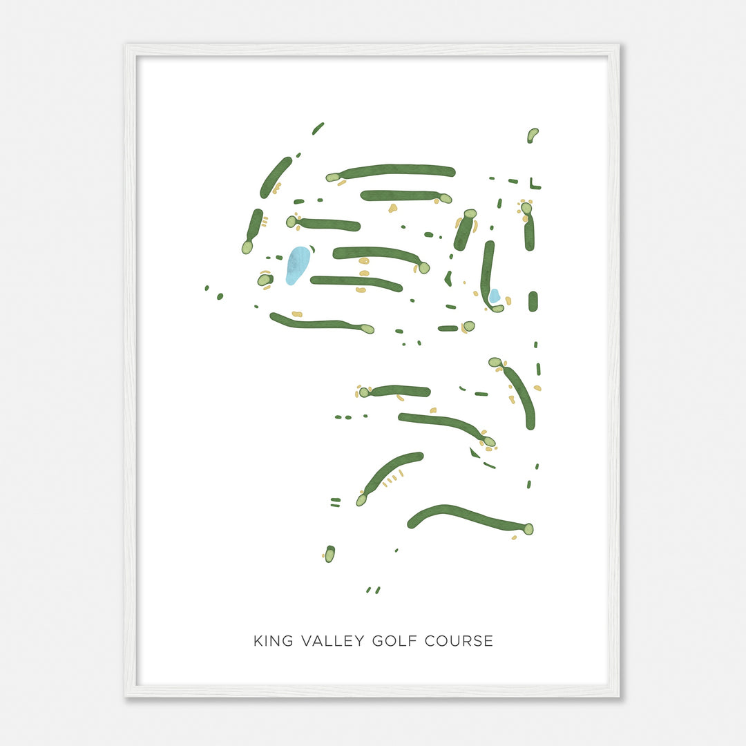 Print of King Valley Golf Course Modern Map