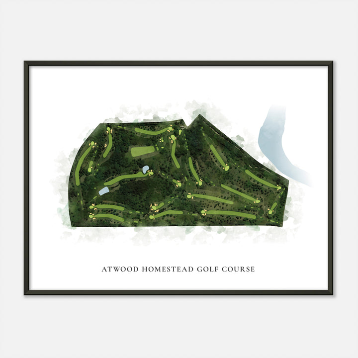Print of Atwood Homestead Golf Course Classic Map