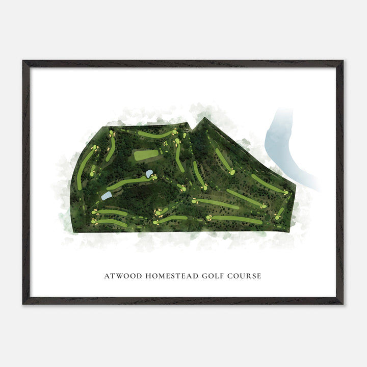 Print of Atwood Homestead Golf Course Classic Map