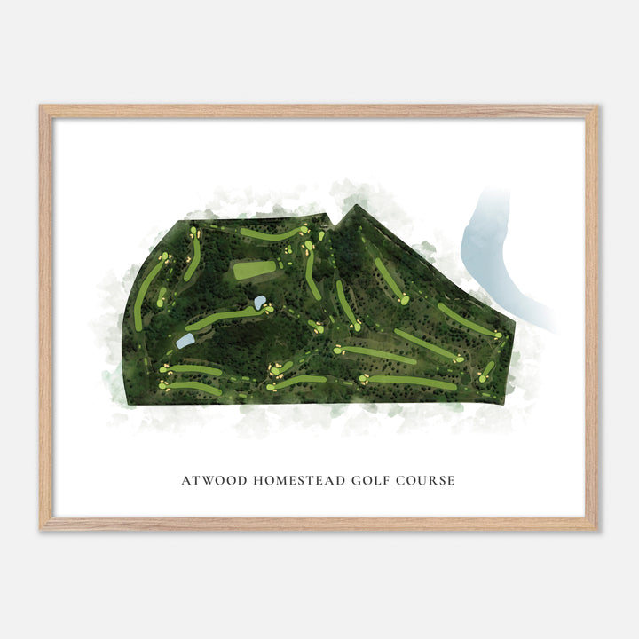 Print of Atwood Homestead Golf Course Classic Map