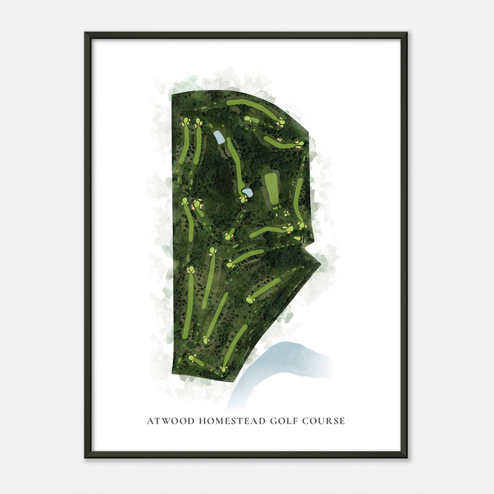 Print of Atwood Homestead Golf Course Classic Map