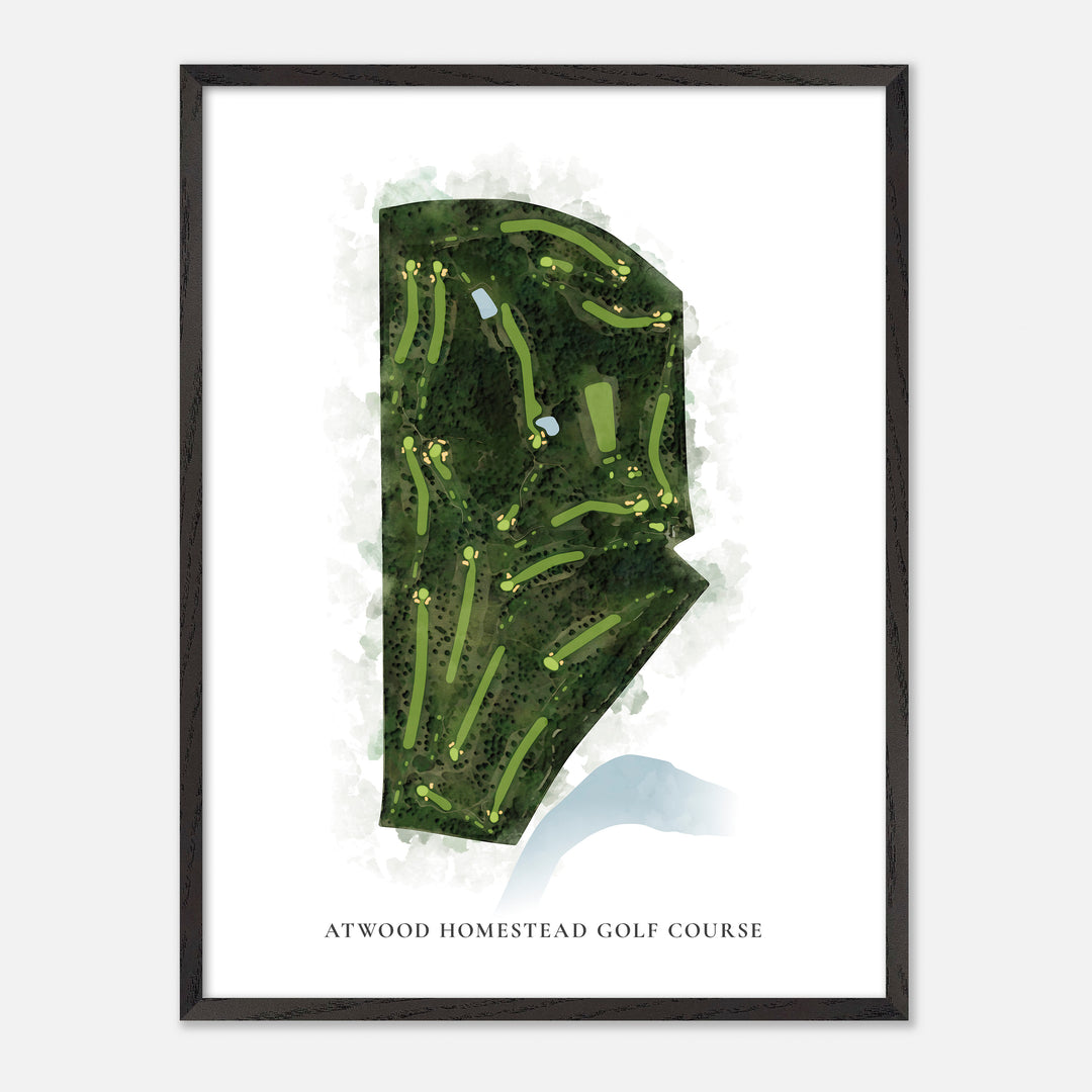 Print of Atwood Homestead Golf Course Classic Map
