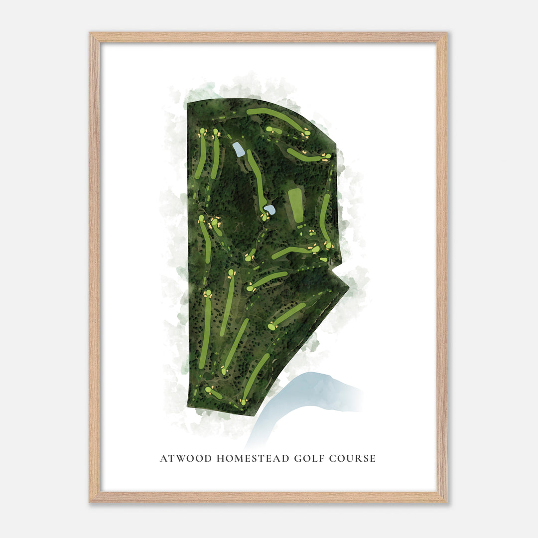 Print of Atwood Homestead Golf Course Classic Map