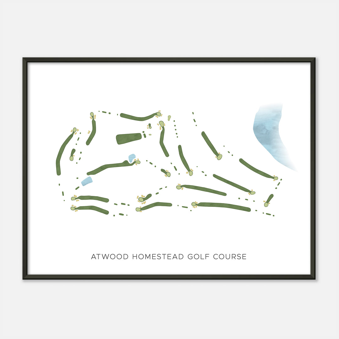 Print of Atwood Homestead Golf Course Modern Map