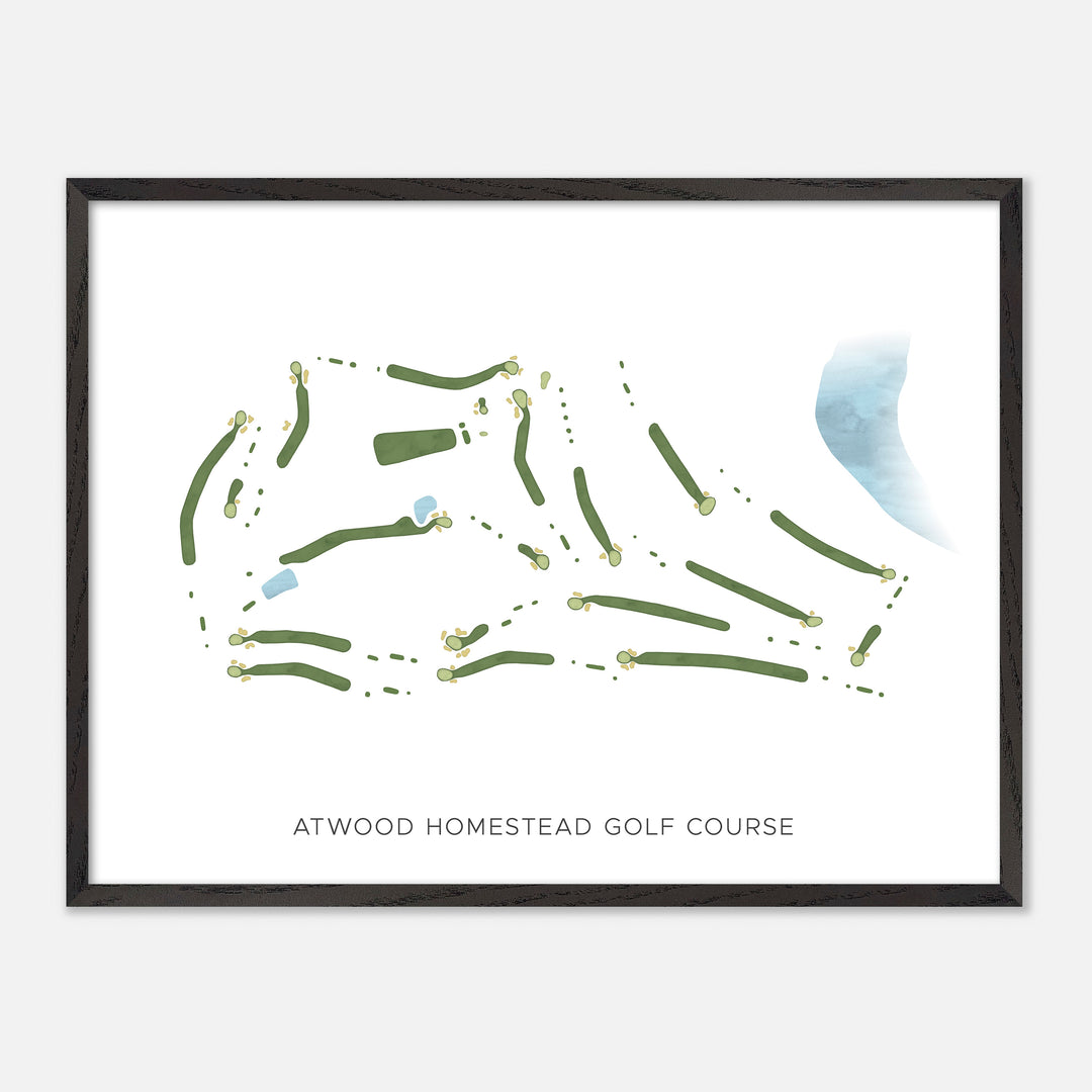 Print of Atwood Homestead Golf Course Modern Map