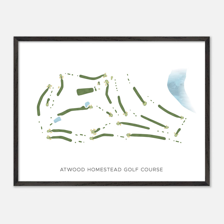 Print of Atwood Homestead Golf Course Modern Map
