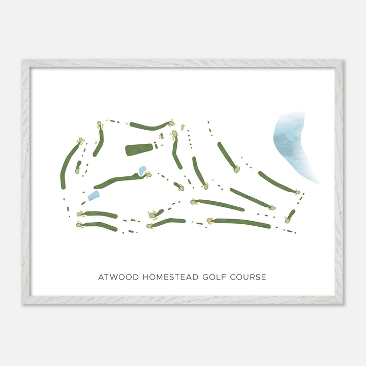 Print of Atwood Homestead Golf Course Modern Map