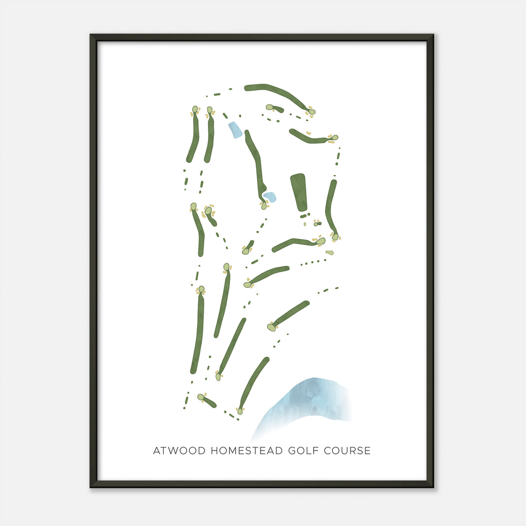 Print of Atwood Homestead Golf Course Modern Map