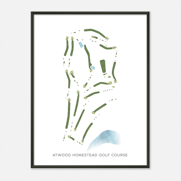 Print of Atwood Homestead Golf Course Modern Map