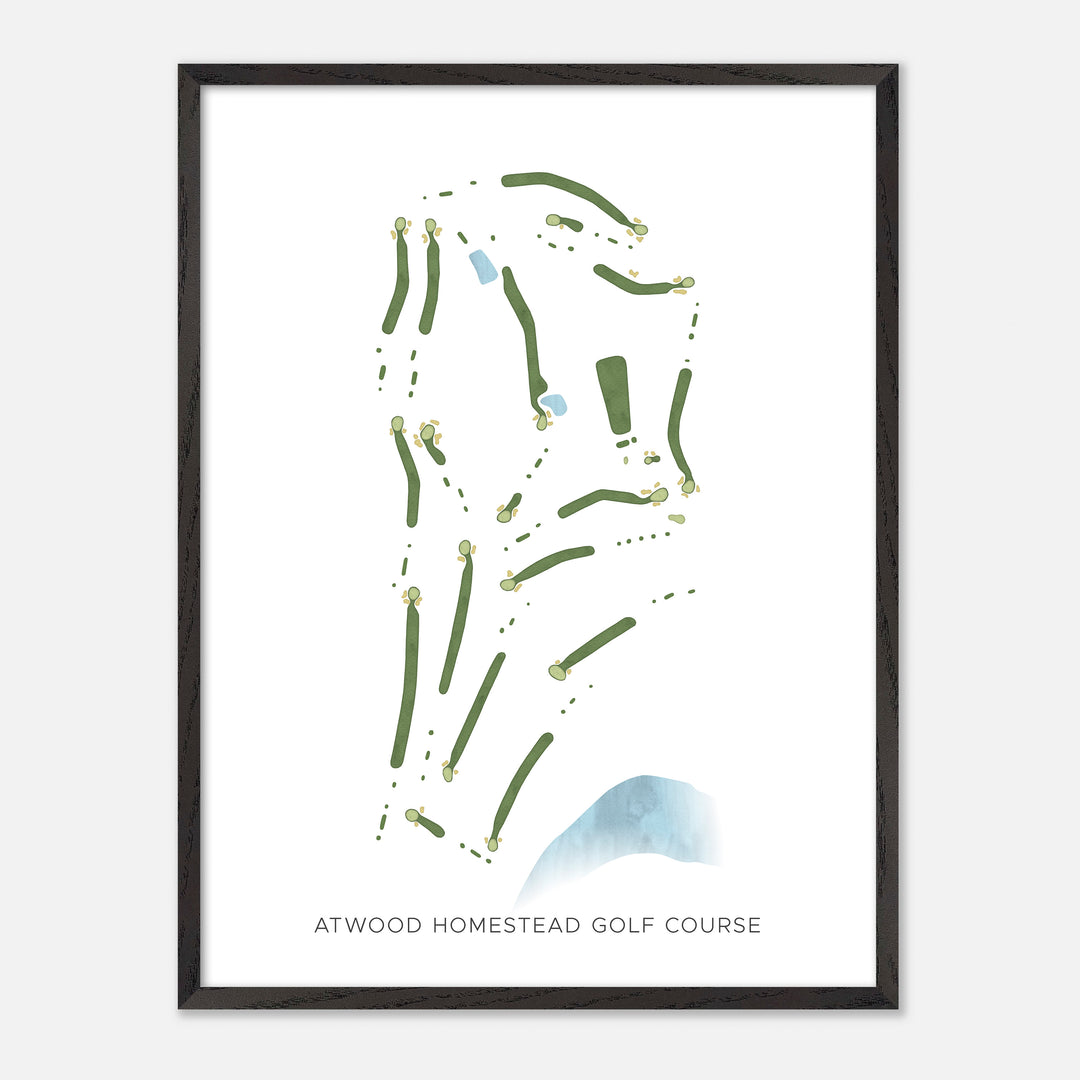 Print of Atwood Homestead Golf Course Modern Map