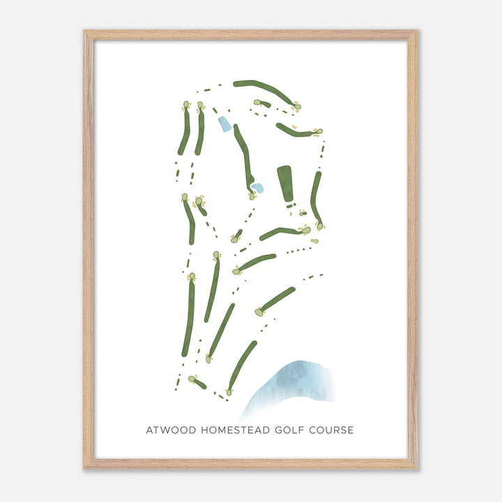 Print of Atwood Homestead Golf Course Modern Map