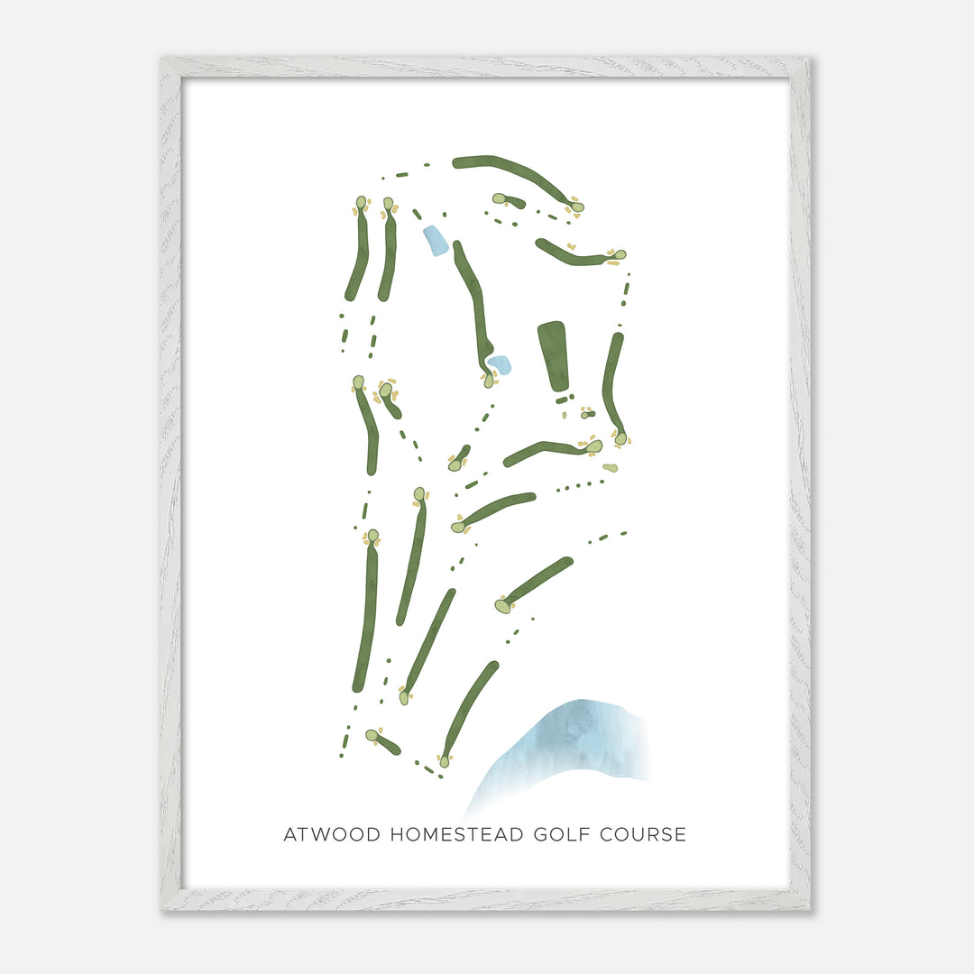 Print of Atwood Homestead Golf Course Modern Map