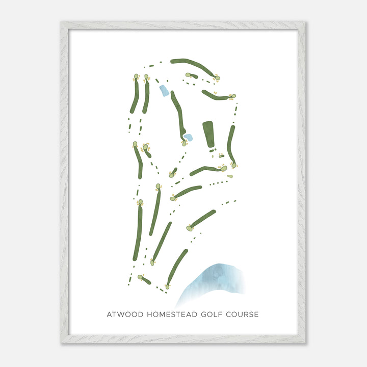 Print of Atwood Homestead Golf Course Modern Map