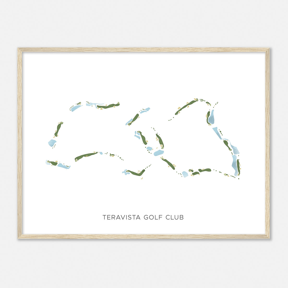 Print of Teravista Golf Club Modern Map