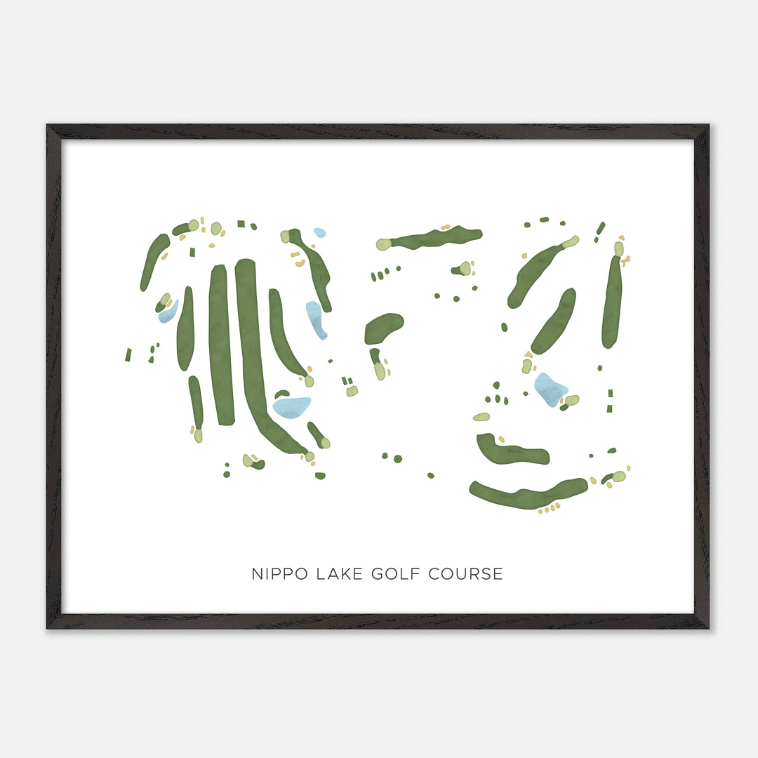 Print of Nippo Lake Golf Course Modern Map