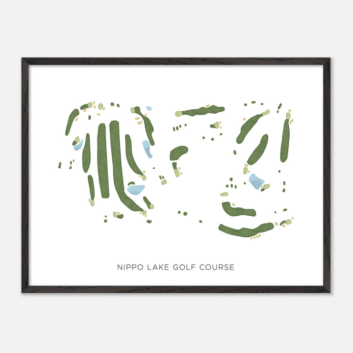 Print of Nippo Lake Golf Course Modern Map