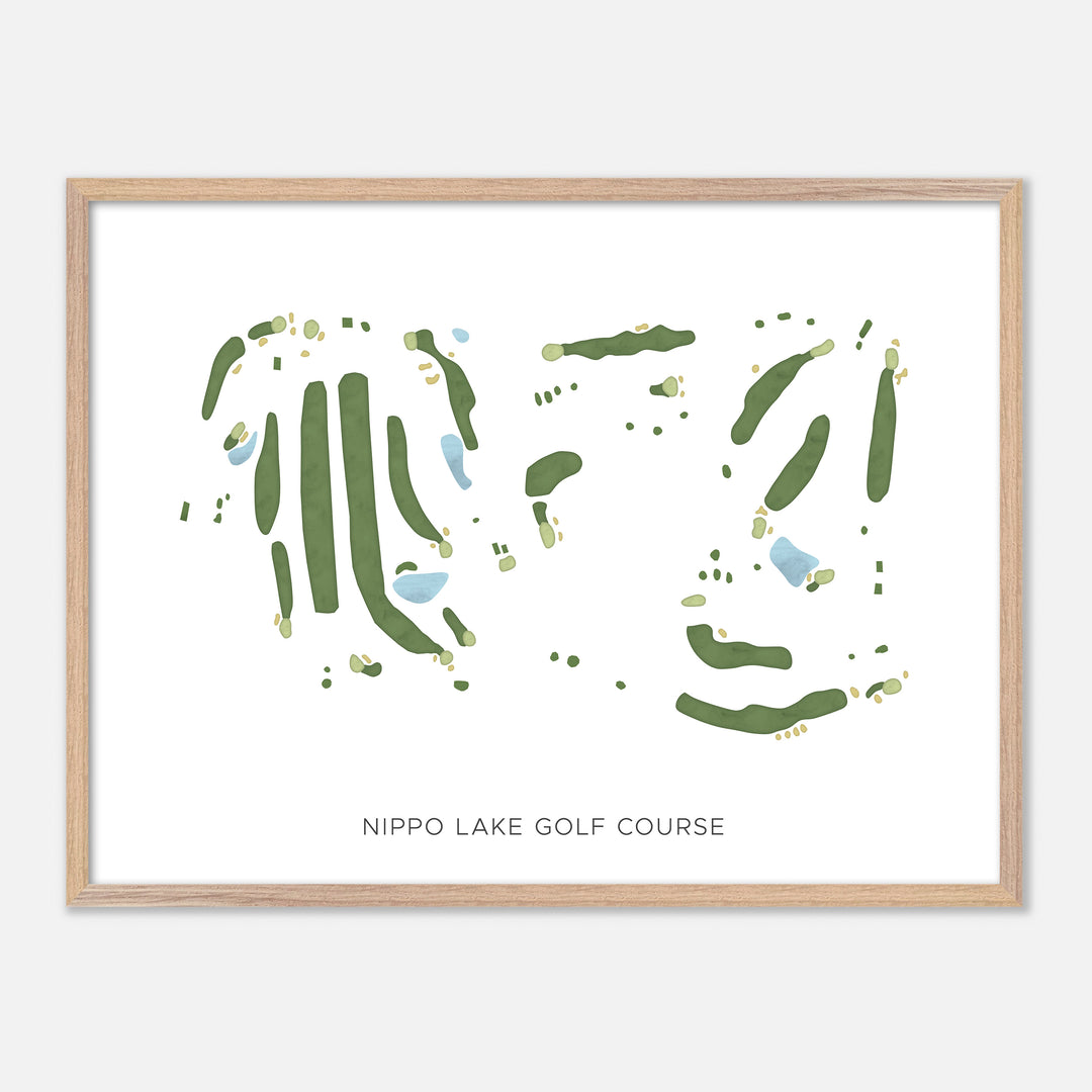 Print of Nippo Lake Golf Course Modern Map