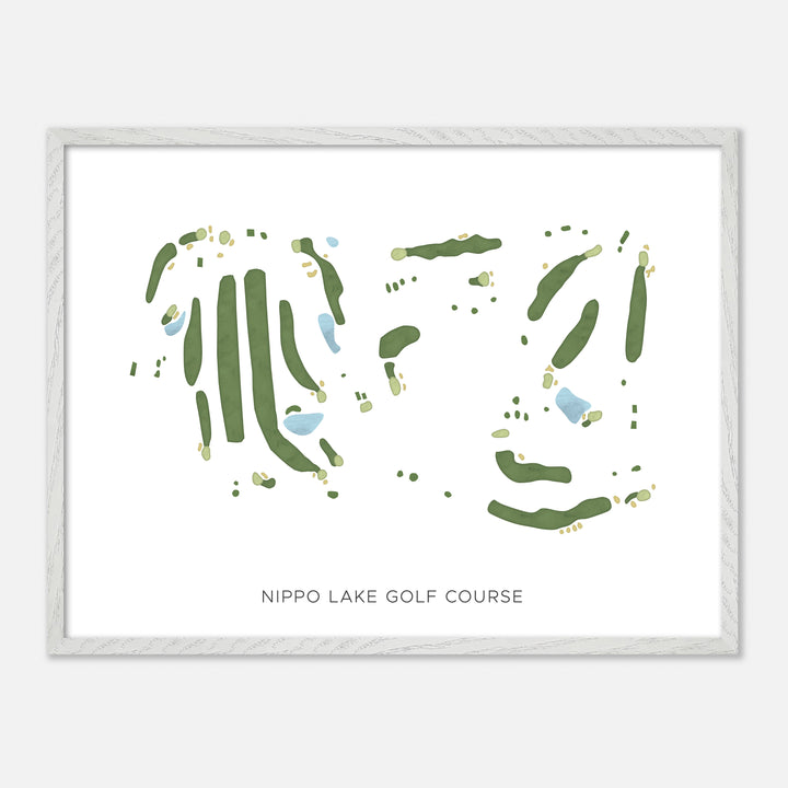 Print of Nippo Lake Golf Course Modern Map