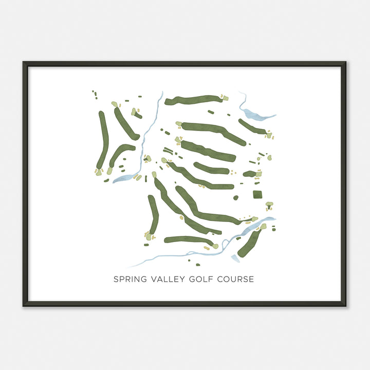 Print of Spring Valley Golf Course Modern Map