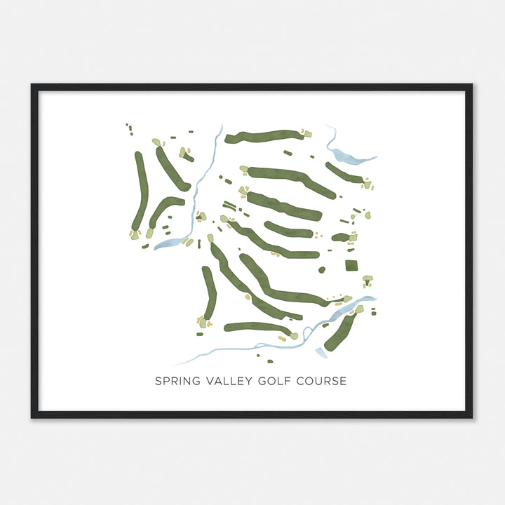 Print of Spring Valley Golf Course Modern Map