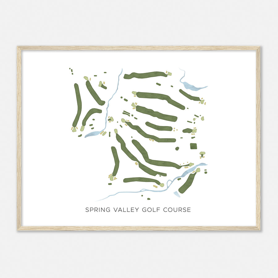 Print of Spring Valley Golf Course Modern Map