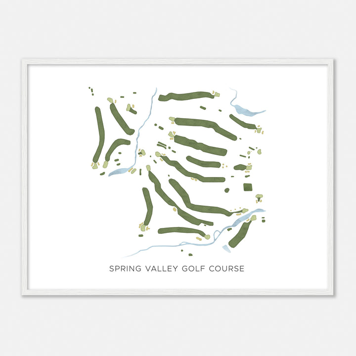 Print of Spring Valley Golf Course Modern Map