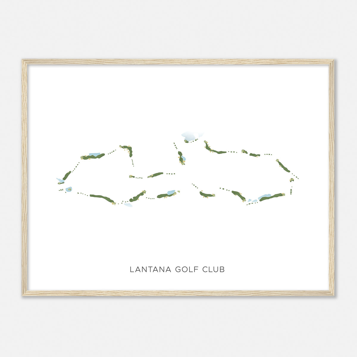 Print of Lantana Golf Club Modern Map
