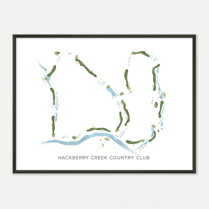Print of Hackberry Creek Country Club Modern Map