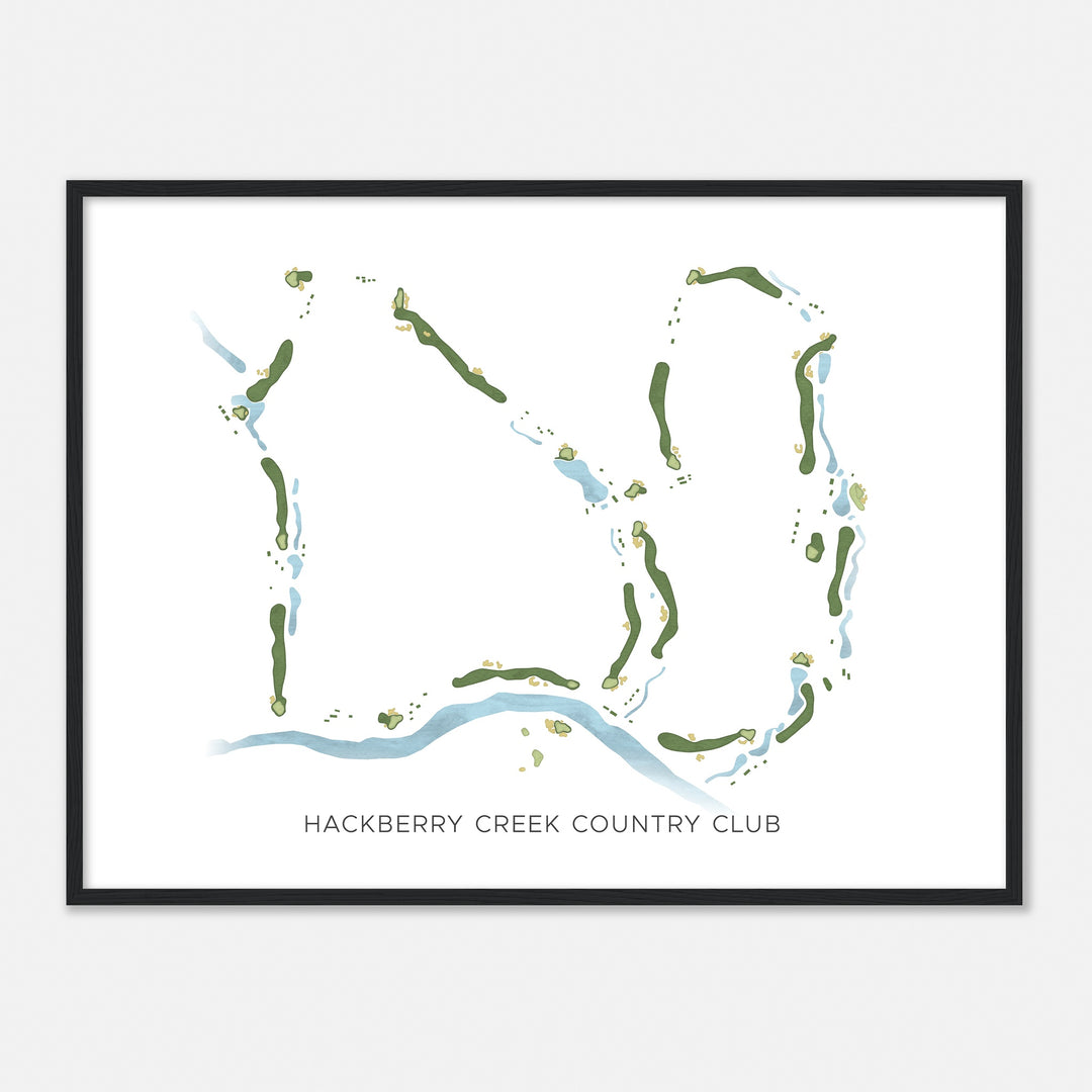 Print of Hackberry Creek Country Club Modern Map
