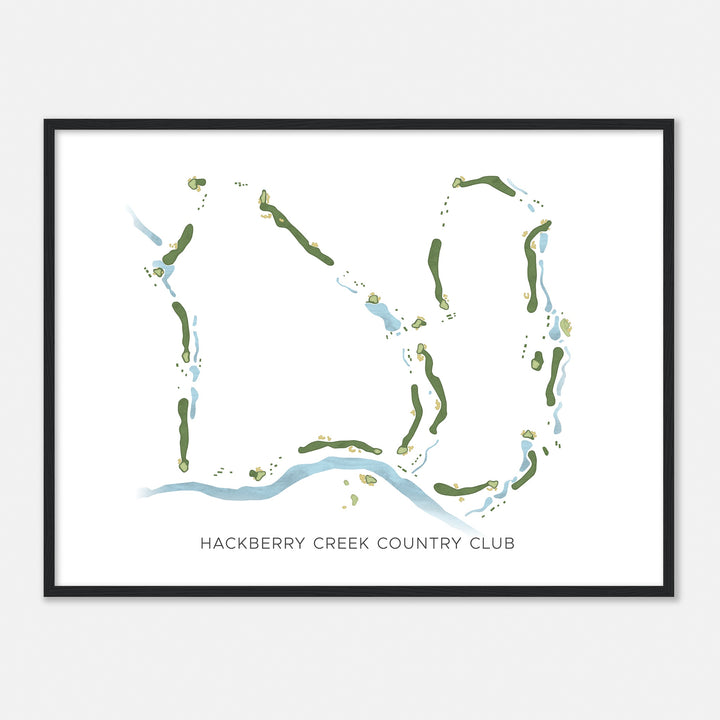 Print of Hackberry Creek Country Club Modern Map