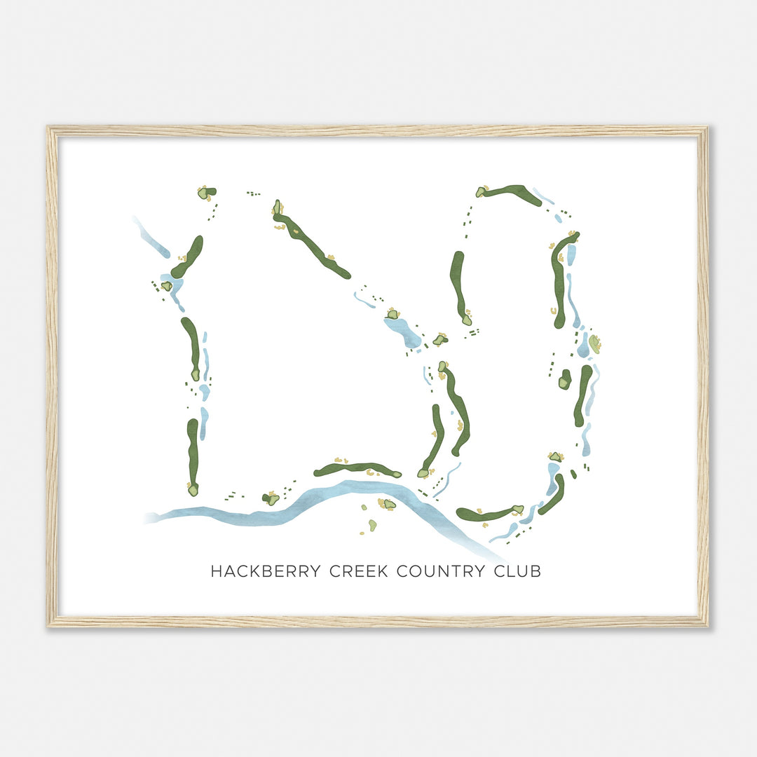 Print of Hackberry Creek Country Club Modern Map