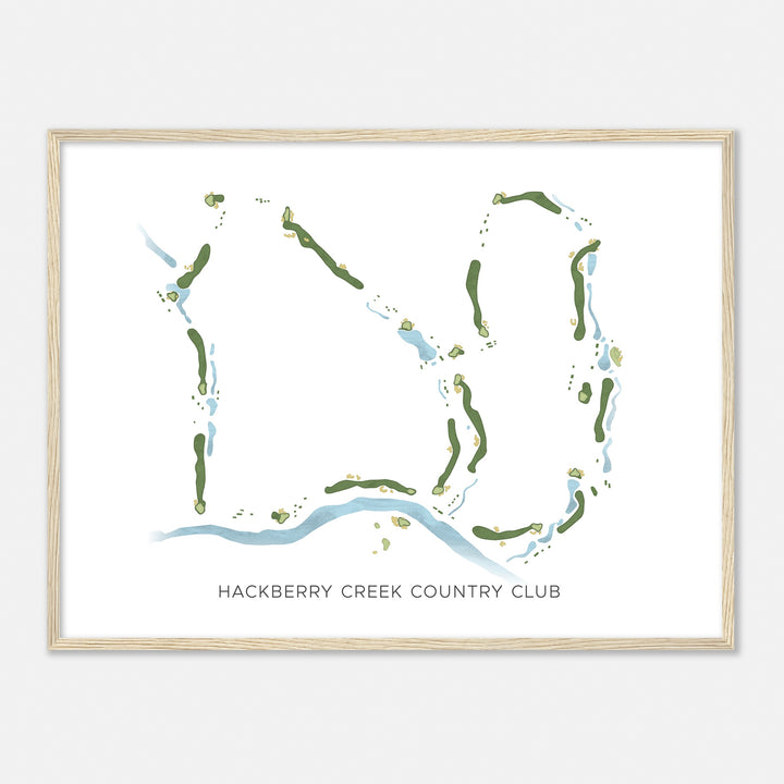 Print of Hackberry Creek Country Club Modern Map
